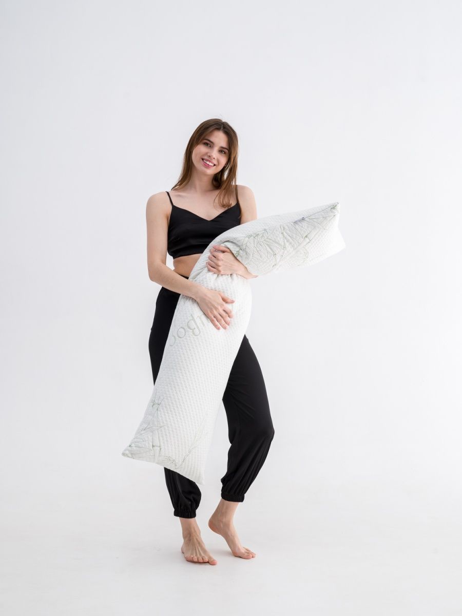 снимок Подушка PandaHug "BODY PILLOW BAMBOO" 140*40, лебяжий пух от магазина BIO-TEXTILES ОПТ