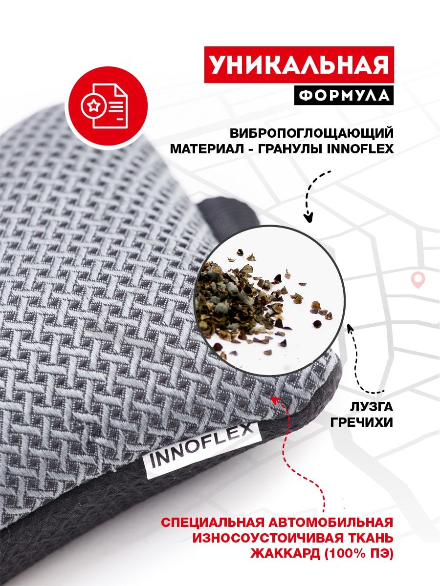 снимок Автомобильная подушка валик "INNOMAT" серая от магазина BIO-TEXTILES ОПТ