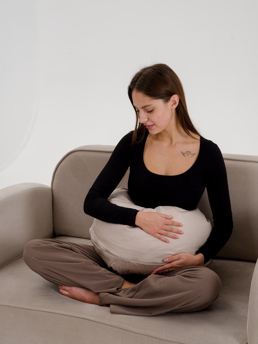 снимок Подушка для беременных в форме банана (бумеранга) 3 в 1 PandaHug 170х30 см, с завязками от магазина BIO-TEXTILES ОПТ