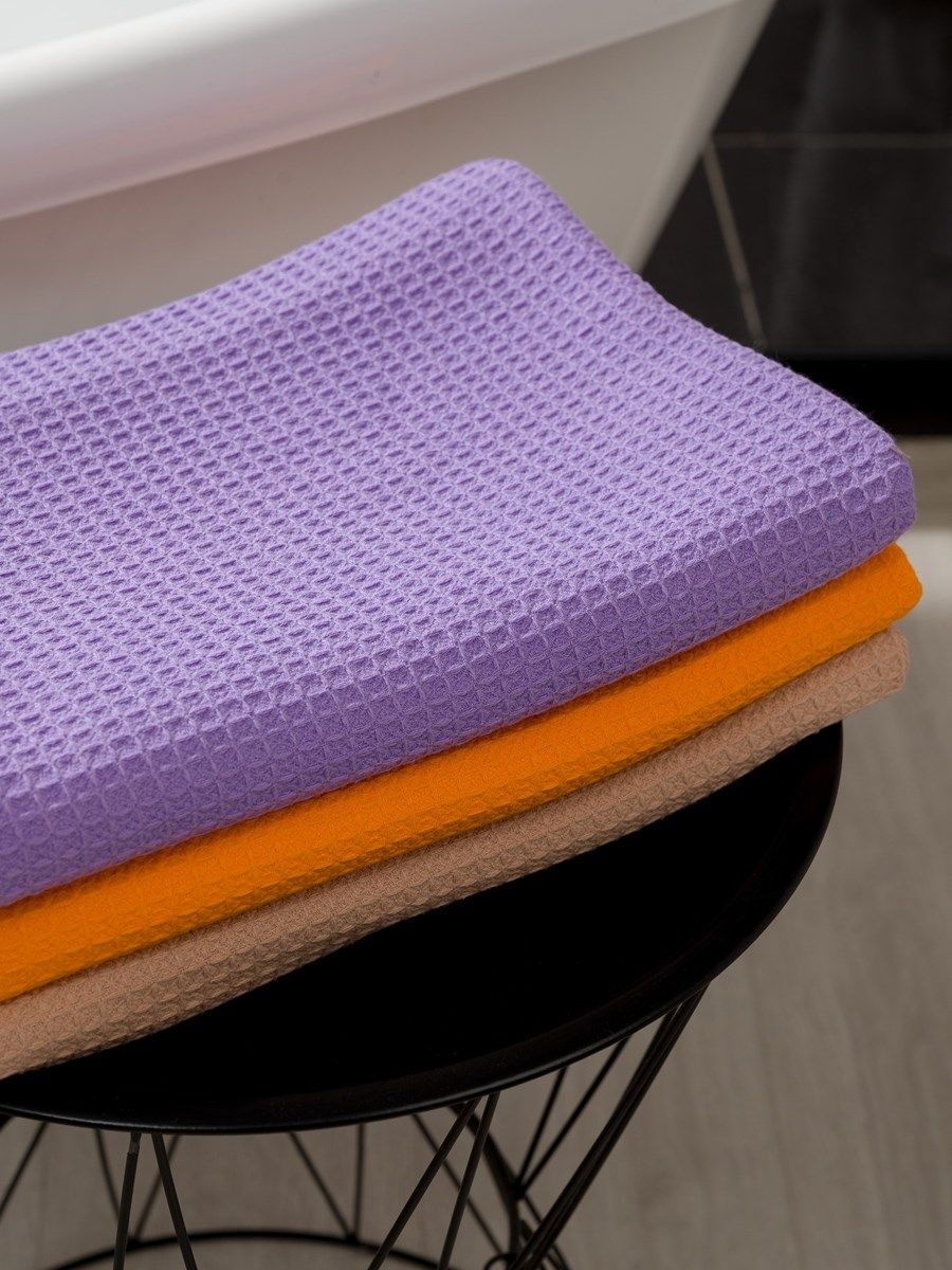 снимок Полотенце вафельное сиреневое 100х150 от магазина BIO-TEXTILES ОПТ