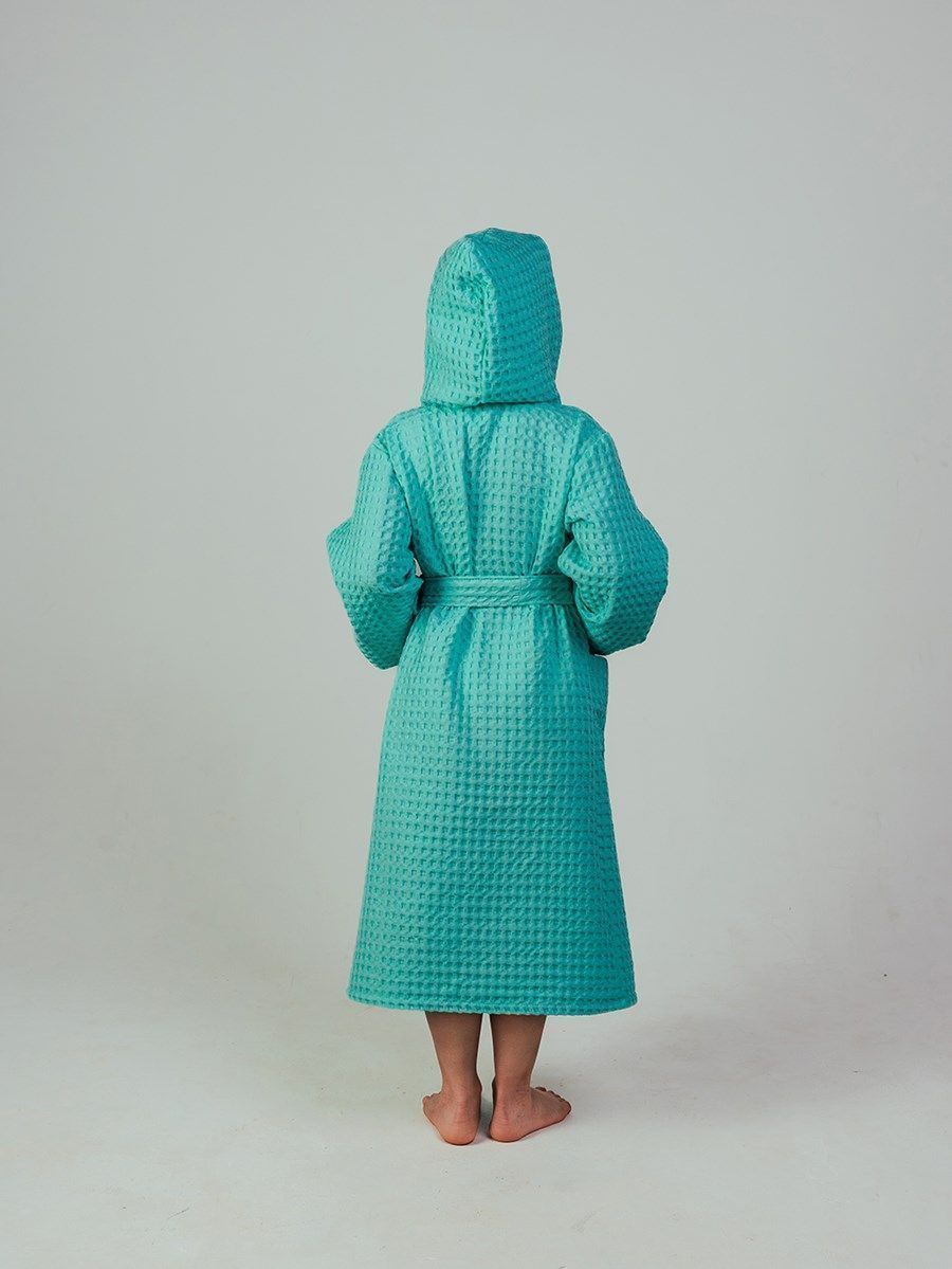 снимок Халат вафельный детский "Комфорт" мятный от магазина BIO-TEXTILES ОПТ